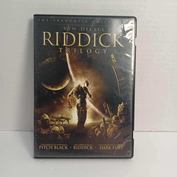 Vin Diesel Riddick Trilogy The Franchise Collection DVD Pitch Black Dark Fury - Picture 1 of 6